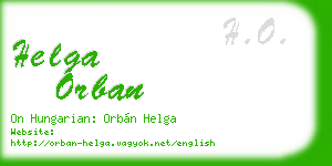 helga orban business card
